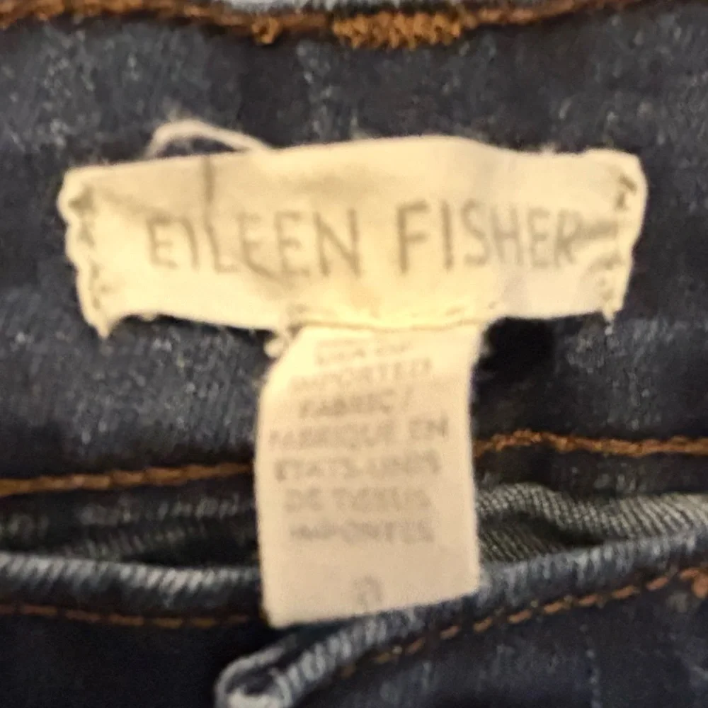 Women's EILEEN FISHER Jeans Dark Blue Size 8 EUC skinny jeans‎